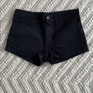 American Apparel black denim shorts